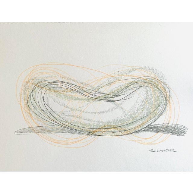 “Le Bol” Original Drawing by Erik Sulander, on Paper, Signed, Unframed. For Sale