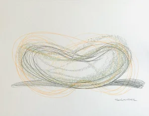 “Le Bol” Original Drawing by Erik Sulander, on Paper, Signed, Unframed.