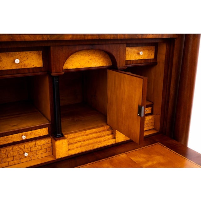 Antique Biedermeier Walnut Secretary, Western Europe, 1840s For Sale - Image 11 of 18