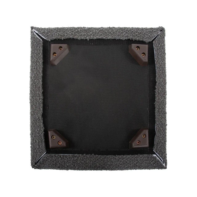 Contemporary Universal Cube Ottoman in Barbet Charcoal For Sale - Image 3 of 6