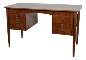 Mid-Century Modern Danish Freestanding Teak Desk, 1960s
