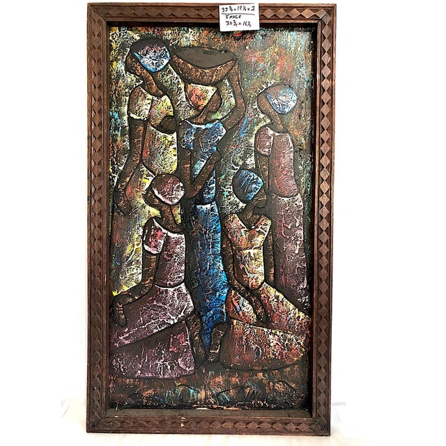 1960s A Gathering of African Women, by Kinioka For Sale - Image 5 of 5