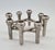 Gray Scandinavian Modular Cast Aluminum Candleholders, Germany, 1970s, Set of 2 For Sale - Image 8 of 11