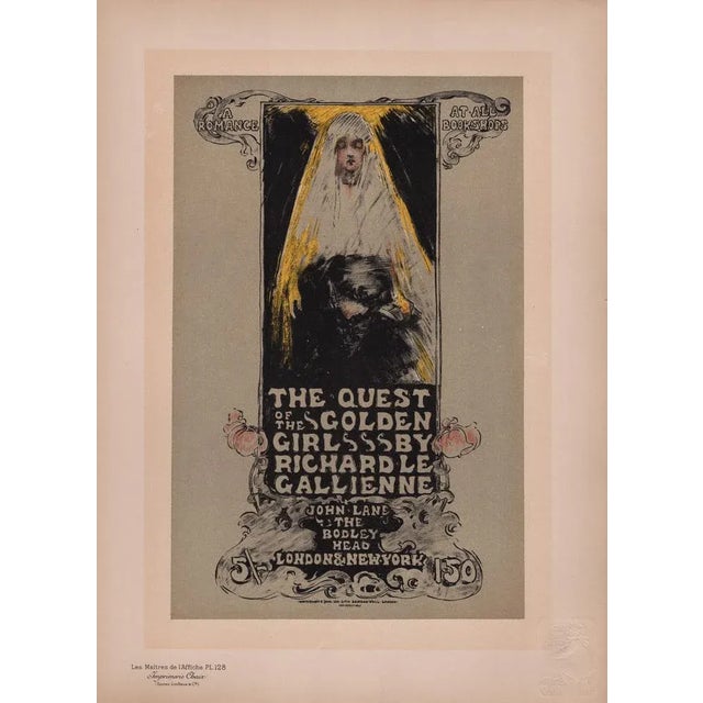 Ethel Reed, The Quest of the Golden Girl from Les Maîtres de L'Affiche, 1897, Original Lithograph For Sale - Image 8 of 13
