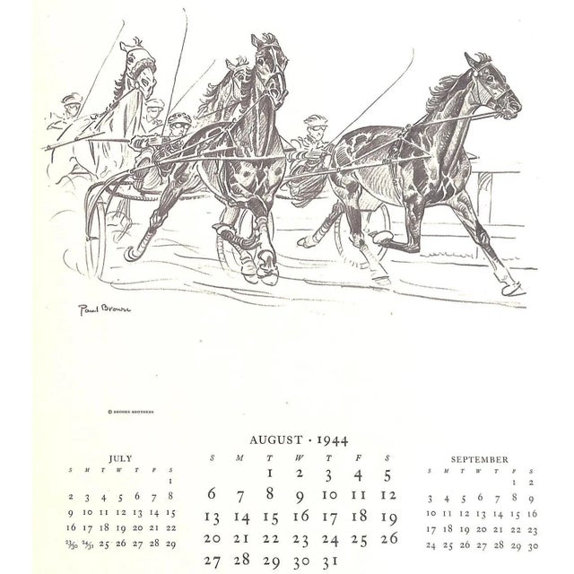Paul Brown X Brooks Brothers Calendar 1944 For Sale - Image 4 of 14