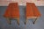 Dunbar Furniture Pair of Mid-Century Walnut, Leather and Mahogany Wedge End Tables by Dunbar For Sale - Image 4 of 12