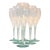 Vintage Sea Glass Green Goblets - Set of Six For Sale