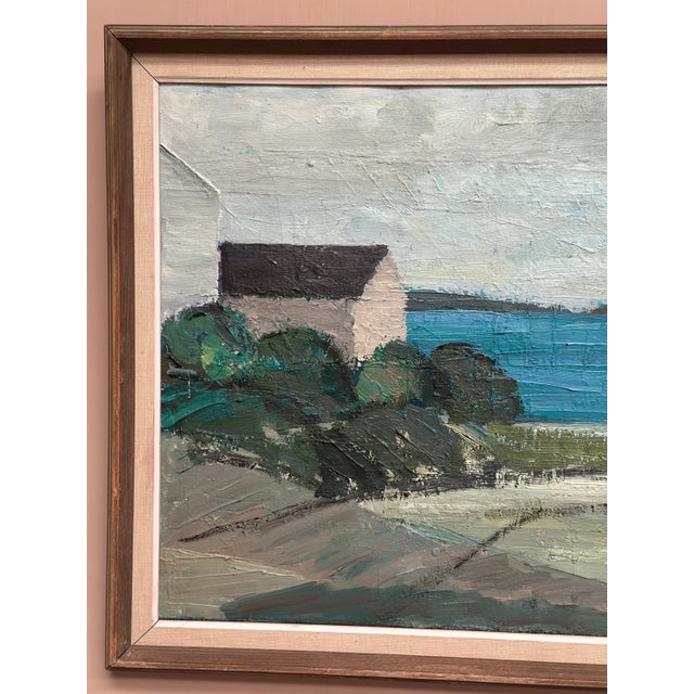 Original Swedish Oil on Panel – “Coastal Motif” by Einar Persson – Signed – Vintage & Framed – 79 × 55 cm (31.1" × 21.7")...