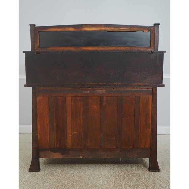 Antique Limbert Style Mission Oak Sideboard W. Mirror For Sale - Image 17 of 18