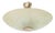 Scandinavian Modern Flush Mount in Glass and Nickel-Plated Metal, 1940s For Sale