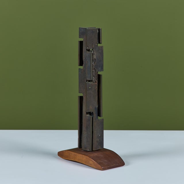 Mid 20th Century Bronze Mounted Brutalist Sculpture For Sale - Image 5 of 11