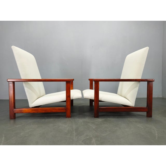Wood Mid-Century Modern Pine Lounge Chairs, Czechoslovakia, 1970s, Set of 2 For Sale - Image 7 of 15