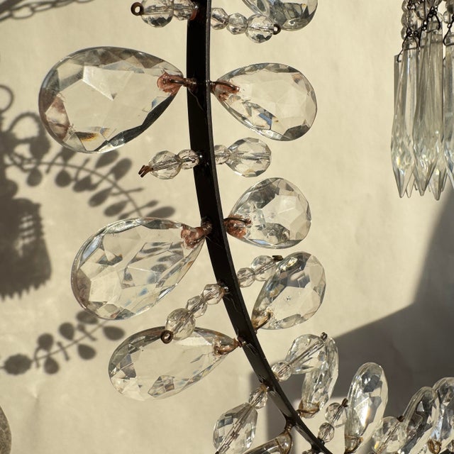 1950s Mid-Century Swedish Crystal Pendant Light For Sale In Columbia, SC - Image 6 of 11