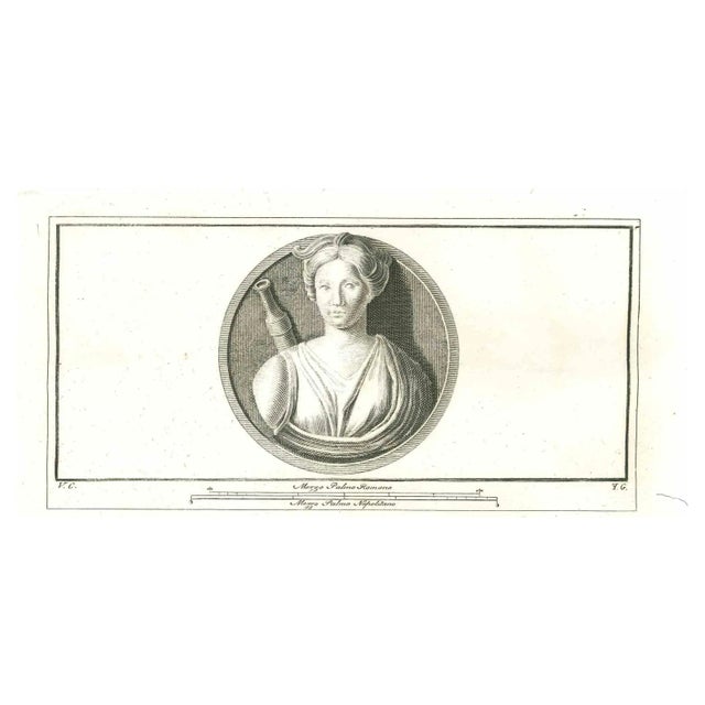 Vincenzo Campana, Ancient Roman Statue, Original Etching, 18th Century For Sale