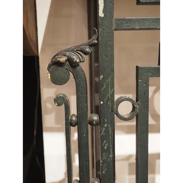 Antique French Wrought Iron Railing Console With Shellstone Top | Chairish