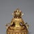 Vintage Gilt Bronze Yellow Jambhala Statue God of Wealth Altar Sculpture 4.3" For Sale In Los Angeles - Image 6 of 9