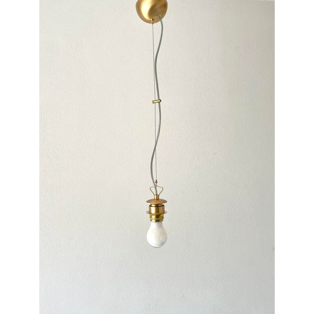 Vintage Modulo S40 Amber Murano Ceiling Lamp by Toso - Massari for Leucos, 1990s For Sale - Image 15 of 16