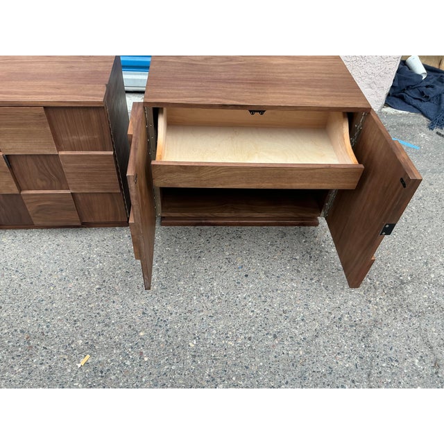 Mid Century Brutalist Style Nightstands - Pair For Sale - Image 11 of 17