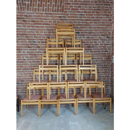 Stackable Chairs, Denmark, 1970, Set of 18 For Sale - Image 6 of 6