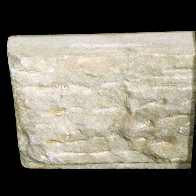 Architectural Stone Date Block Mounted on a Metal Stand For Sale In West Palm - Image 6 of 7