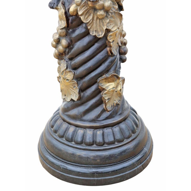 Large Antique French Mixed Metal Bronze Pedestal from A Moreau Paris, 1890s For Sale - Image 5 of 11