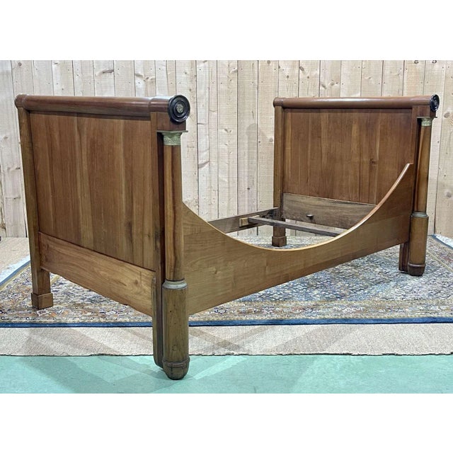 Traditional Antique Empire Boat Bed, 1800s For Sale - Image 3 of 4
