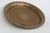 Metal Brass Decorative Small Plate Trinket Tray Dish With Engraved Floral Design 5096b For Sale - Image 7 of 14