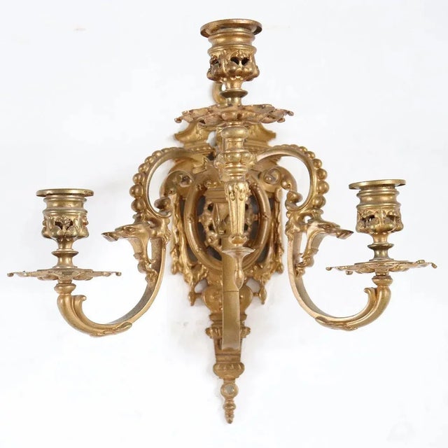 Note: designed for candles. Not wired but could be electrified. STYLE Renaissance Revival PERIOD Late 19th century DATE...