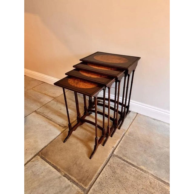 Antique Edwardian Nesting Tables, 1900, Set of 4 For Sale - Image 6 of 6