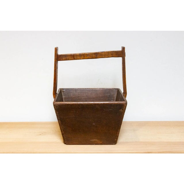 Chinese Rustic Chinese Wooden Basket For Sale - Image 3 of 7