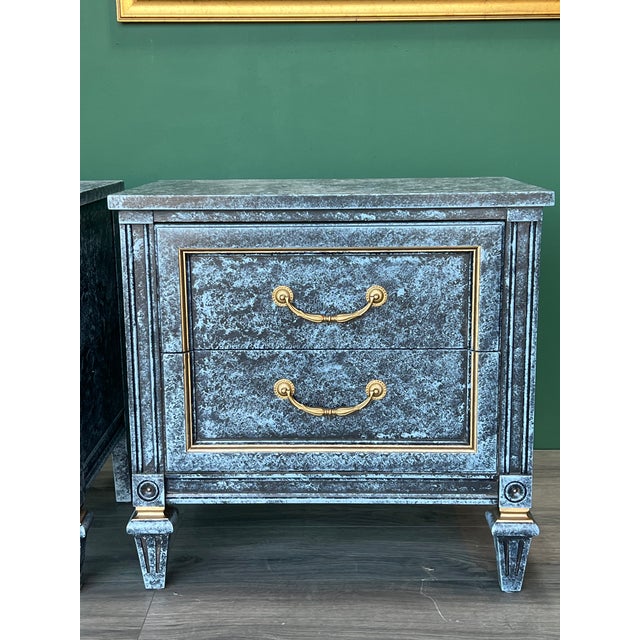 Late 20th Century Pair of Mid-Century Walnut Nightstands by Martinsville For Sale - Image 9 of 13