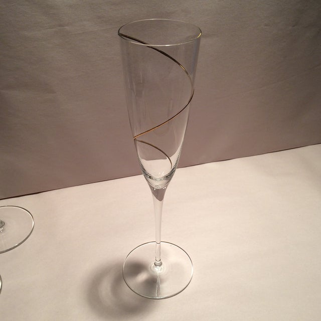 Vintage Gold Swirl Champagne Flutes Set of 4 Chairish