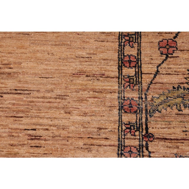 Shabby Chic Gabbeh Beige/Rust Wool Rug - 6'3'' X 7'9'' For Sale In New York - Image 6 of 10