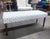Vintage Lee Industries Mumbai Ink Fabric Upholstered Bench For Sale - Image 11 of 13