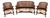 Bergere Sofa and Chairs, 1875, Set of 3 For Sale