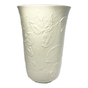 Lenox Nature’s Impressions Pressed Embossed Leaves Porcelain Tall Vase