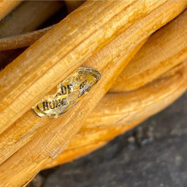 Bielecky Brothers-Style Braided Rattan Round Drum Table, 1980s (Hong Kong) For Sale - Image 18 of 18