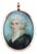 Antique Georgian Portrait Miniature Pendant with 14K Gold Frame, 1800 For Sale
