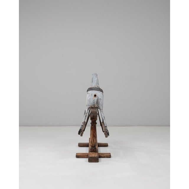 French Provincial 1900s French Wooden Rocking Horse For Sale - Image 3 of 18