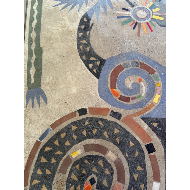 Post Punk Artist Uli Boege Ceramic and Concrete Mosaic Iron Dining Table Monumental Los Angeles Artist 1995 Indoor/Outdoor For Sale - Image 16 of 18