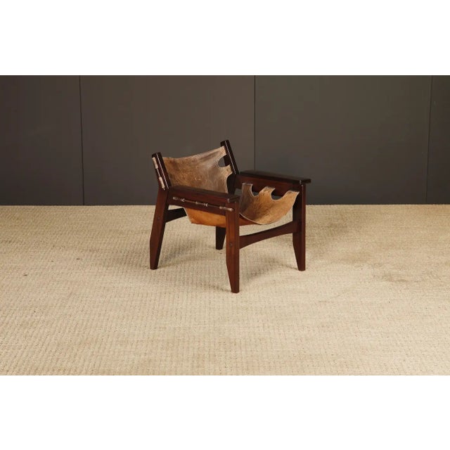 Sergio Rodrigues 'Kilin' Lounge Chairs in Rosewood & Leather, Oca, Brazil 1970s For Sale In Los Angeles - Image 6 of 18