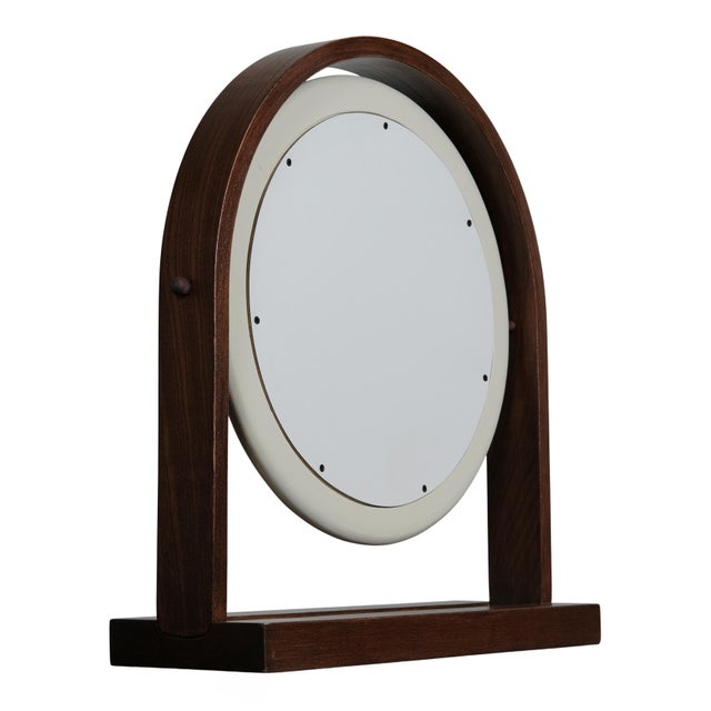 SP63 Sandretta Table Mirror in White Lacquered Wood by Ettore Sottsass for Poltronova, 1966 For Sale - Image 17 of 18