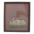 Indian Hand Painted Peepal Fig Leaf Painting of Traditional Couple in Frame For Sale