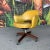 Eero Saarinen for Knoll “Executive” office chair on walnut ‘X’ base with casters. This chair has the original chartruse...