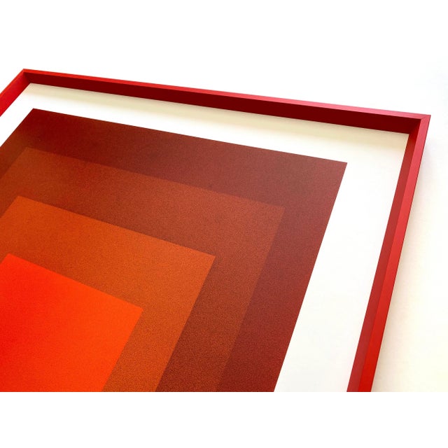 Josef Albers Foundation Lithograph Print Framed Mid Century Modernist Poster " Homage to the Square : Mma-2 " 1970 For Sale - Image 9 of 12