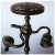 American Tiffany Studios Bronze Root Leg Three-Light Table Lamp Base For Sale In Denver - Image 6 of 13