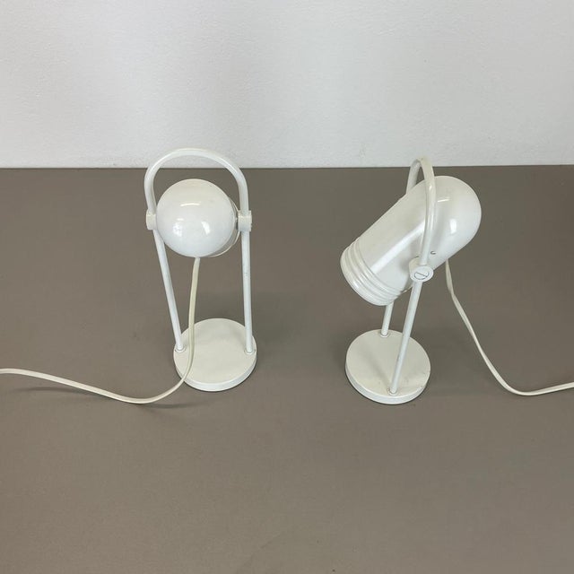 White Metal Table Lights by Rolf Krüger for Heinz Neuhaus Leuchten, 1970s, Set of 2 For Sale - Image 18 of 18