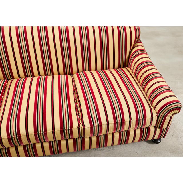 Ralph Lauren Home "Bel Air" Striped Velvet Sofa 8 Ft Usa 2008 For Sale - Image 10 of 18