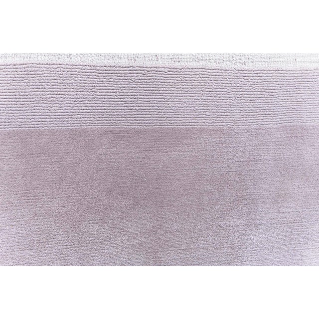 Textile "Lavender" Modern Solid Dark Gray Hand-Knotted Wool Rug by Doris Leslie Blau For Sale - Image 7 of 7