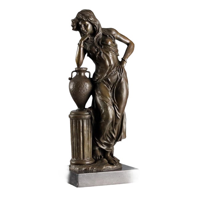 Bronze Female Figure by Emile Louis Picault For Sale